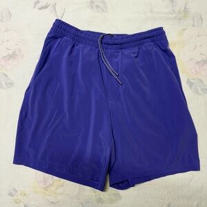 Lululemon Men's Athletic Drawstring Shorts - Blue size medium.